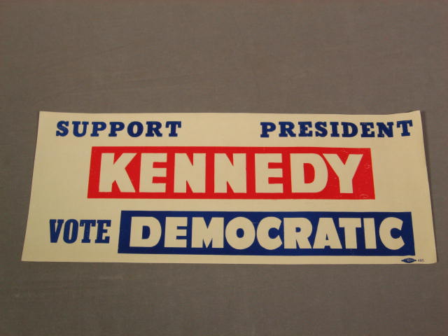 Original 1960 JFK John Kennedy Campaign Poster Sticker 5