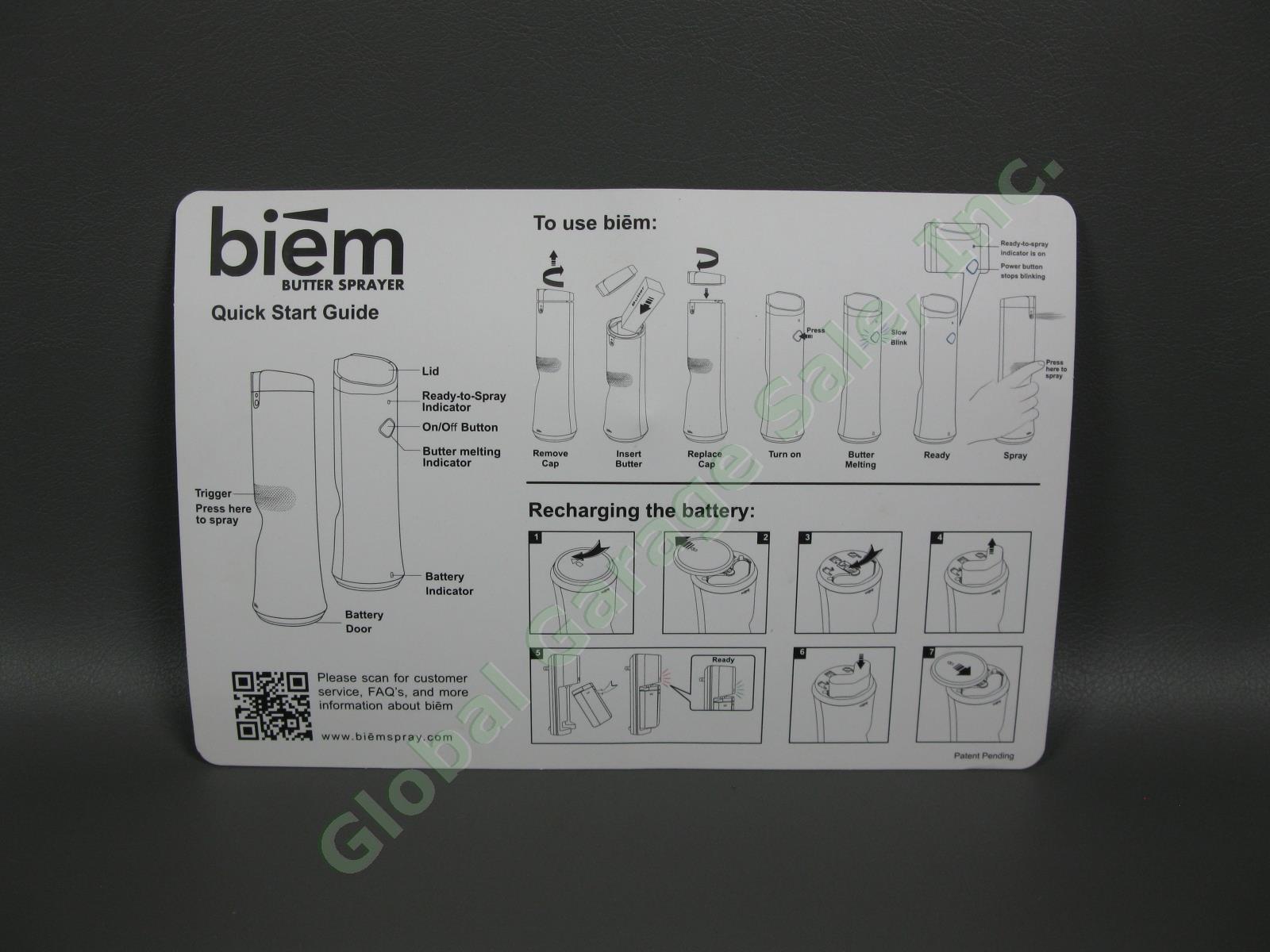 NEW Biem Electric Butter Sprayer Brevda 2 Battery & Charger Rechargeable NOB NR 5