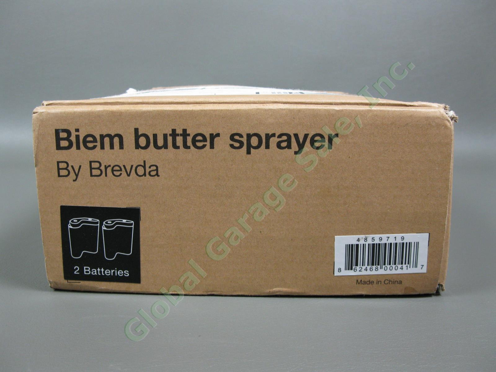 NEW Biem Electric Butter Sprayer Brevda 2 Battery & Charger Rechargeable NOB NR 6