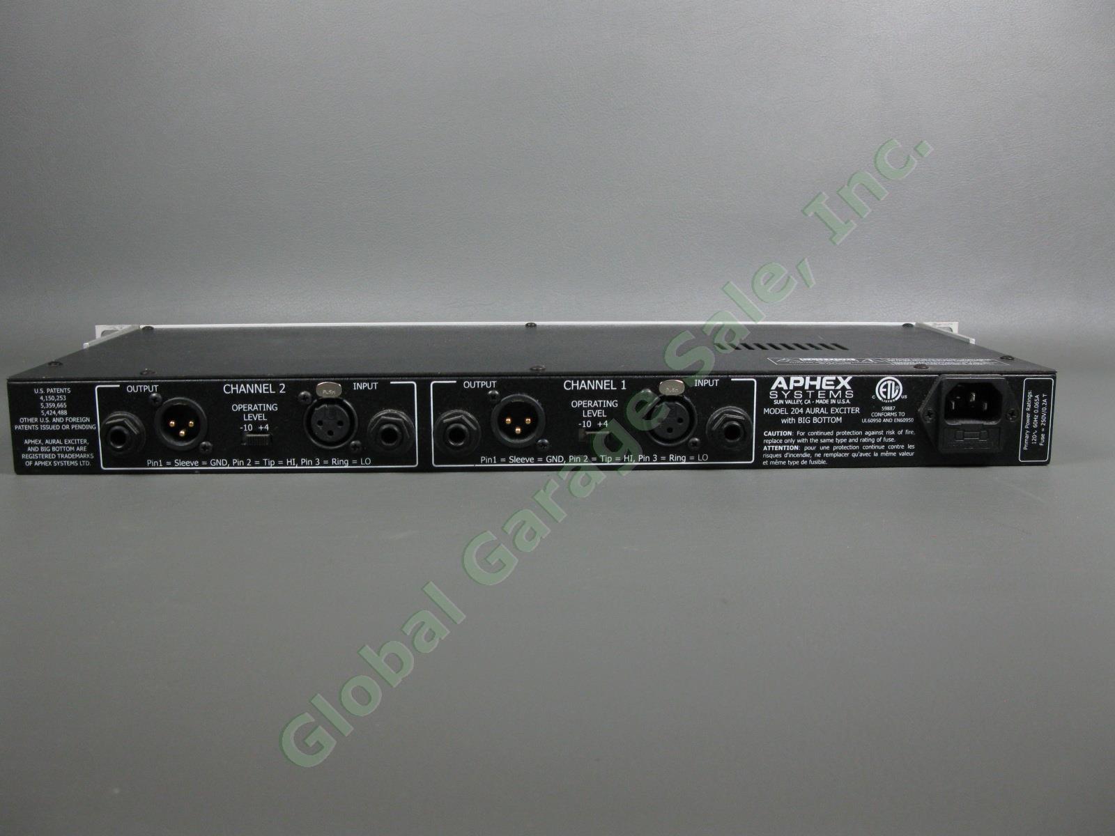 Aphex Aural Exciter And Optical Big Bottom Rack Unit Audio Processor 59887 IWC 3