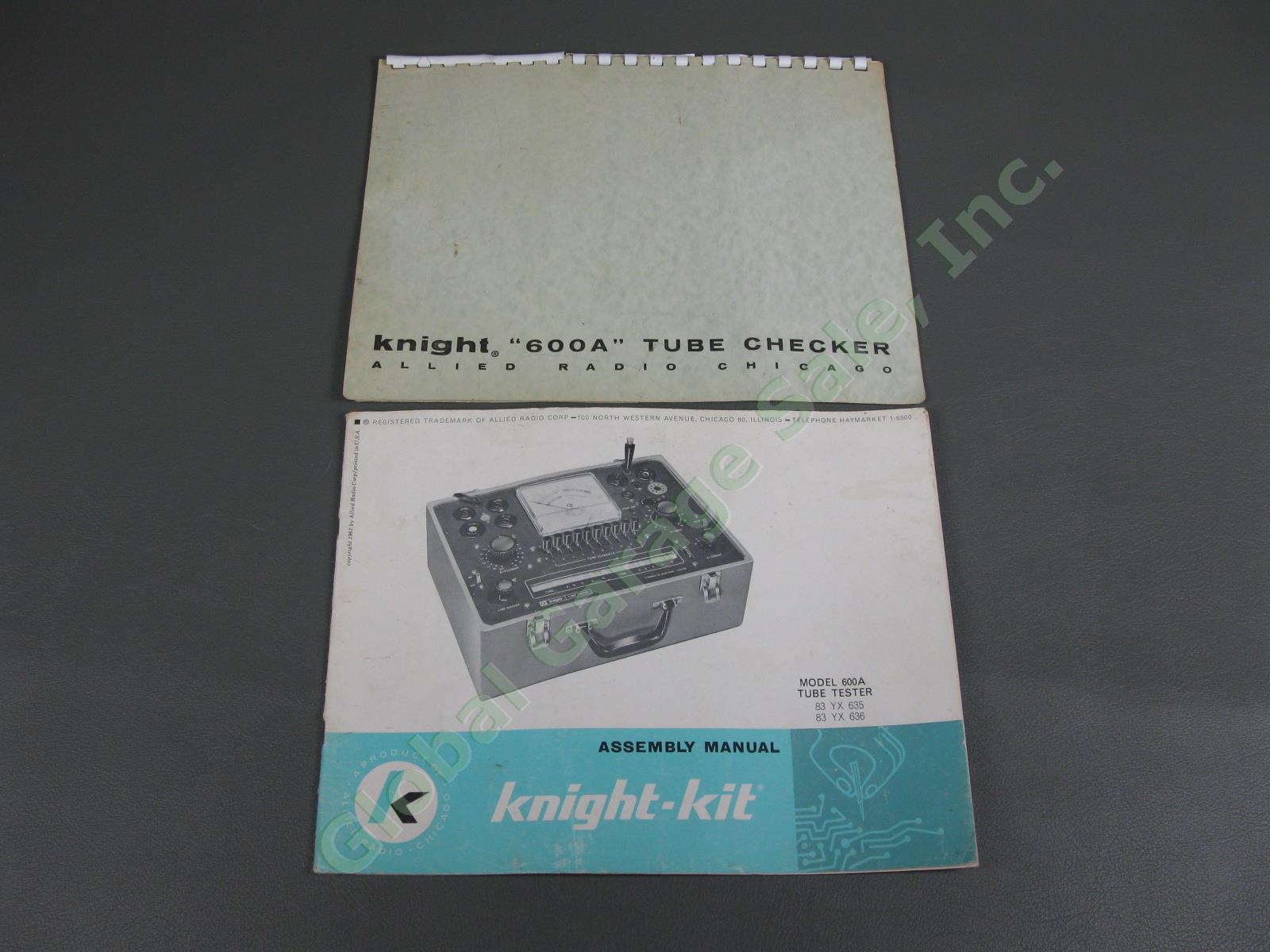 Vintage 1961 Knight-Kit Model 600A Tube Checker Industrial Tester Manual Working 3