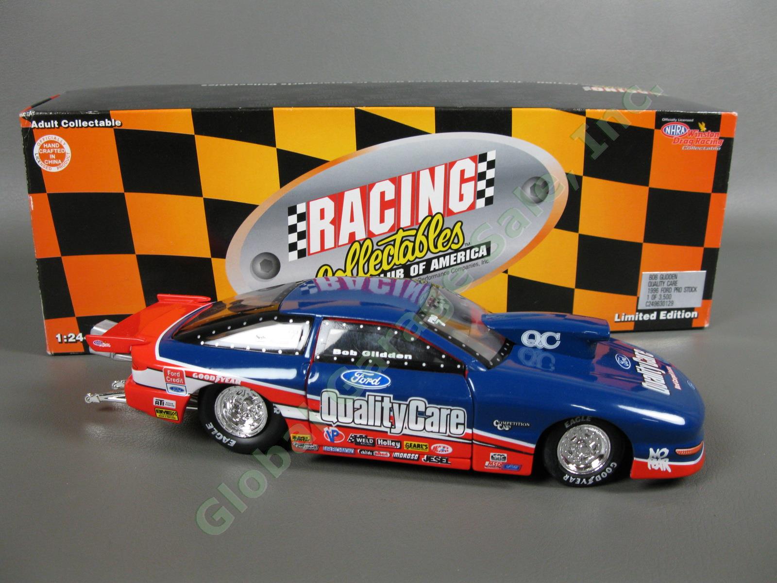 1996 Bob Glidden Quality Care Ford Pro Stock Race Car Limited Edition Diecast NR