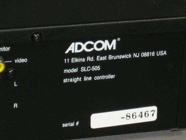 Adcom SLC-505 SLC505 Straight Line Controller Preamp NR 6