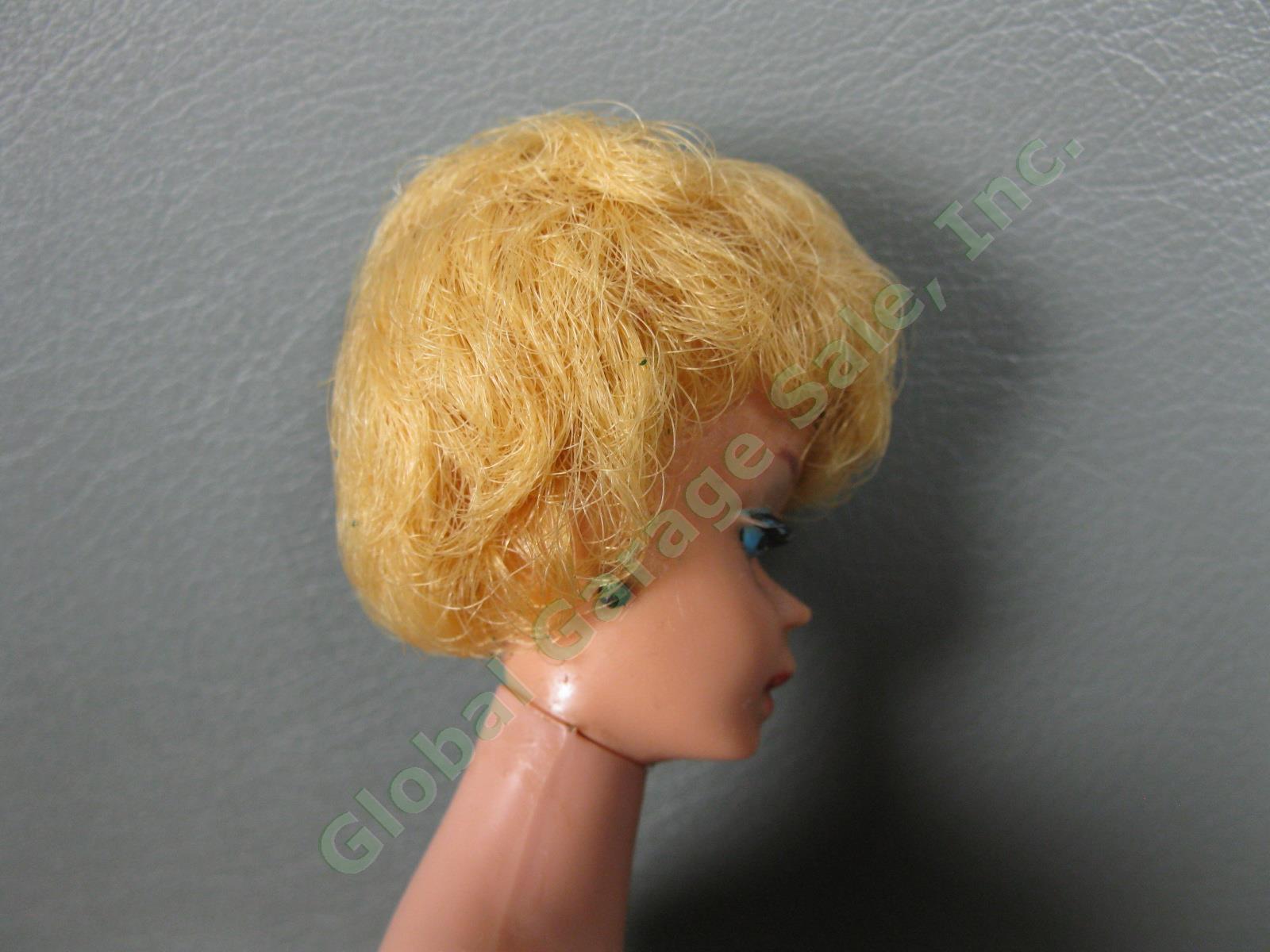 Original Vintage 850 Bubblecut Blonde Barbie Doll Black White Swimsuit Japan Box 2