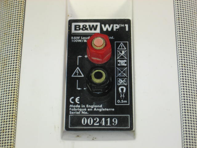 B&W Bowers & Wilkins WP-1 White Indoor Outdoor Weatherproof Monitor Speakers 7