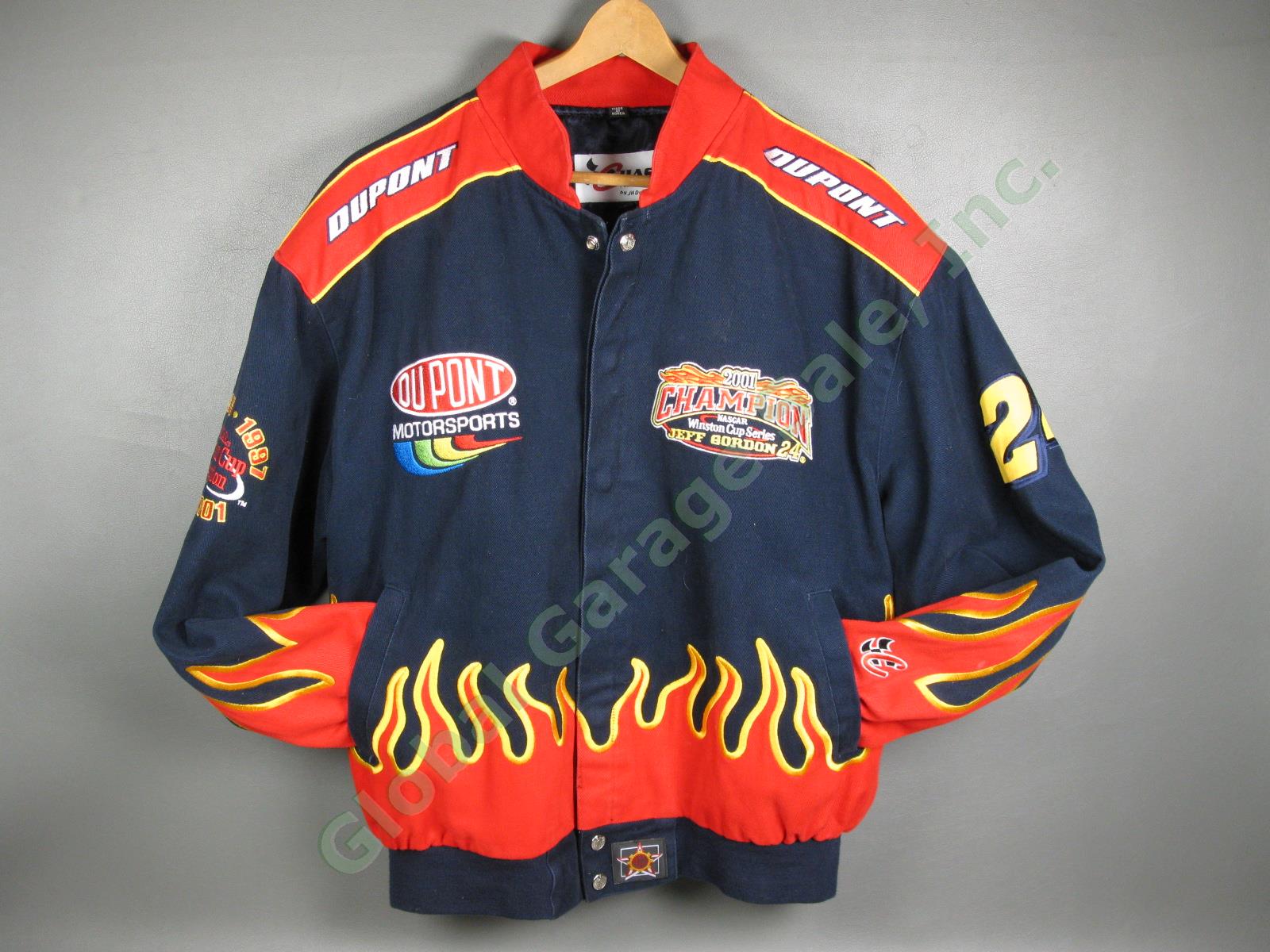 Jeff Gordon NASCAR Mens Large 2001 Champion 24 Embroidered Racing Jacket Chase