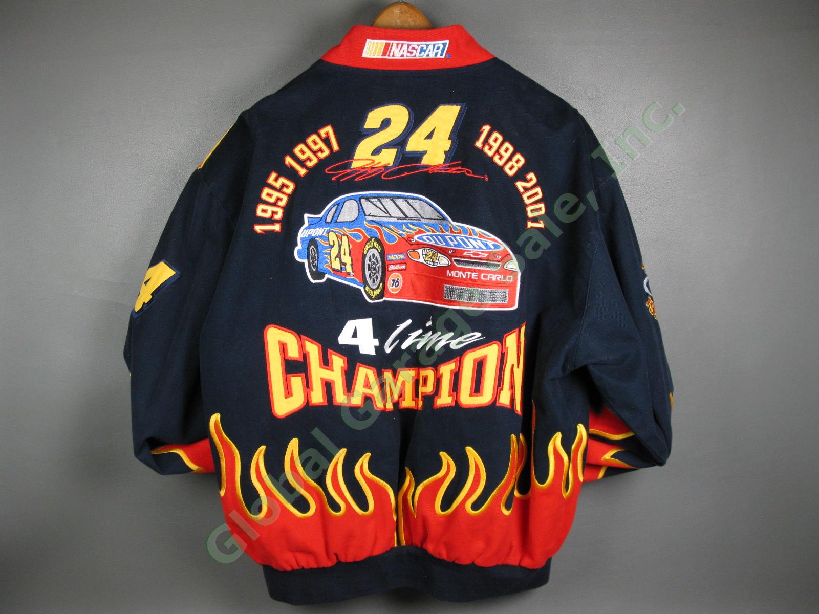 Jeff Gordon NASCAR Mens Large 2001 Champion 24 Embroidered Racing Jacket Chase 2