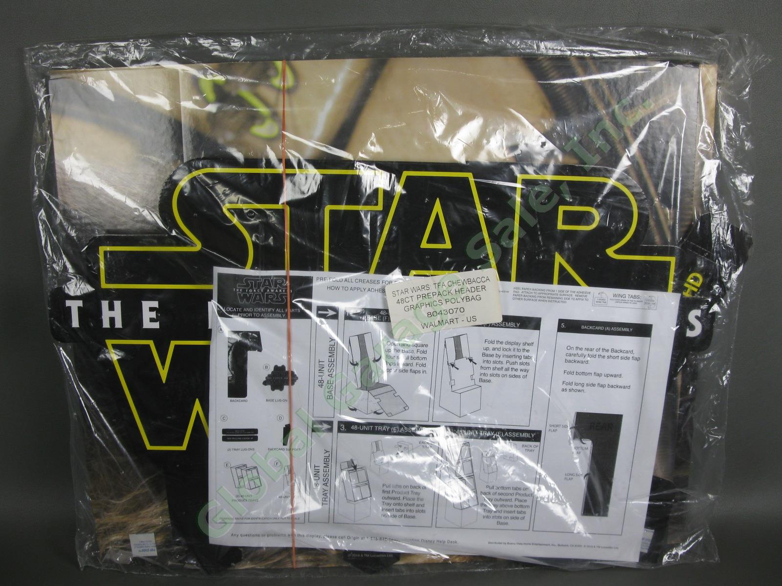 Star Wars Force Awakens Chewbacca Chewie Tall Cardboard Retail Store DVD Display