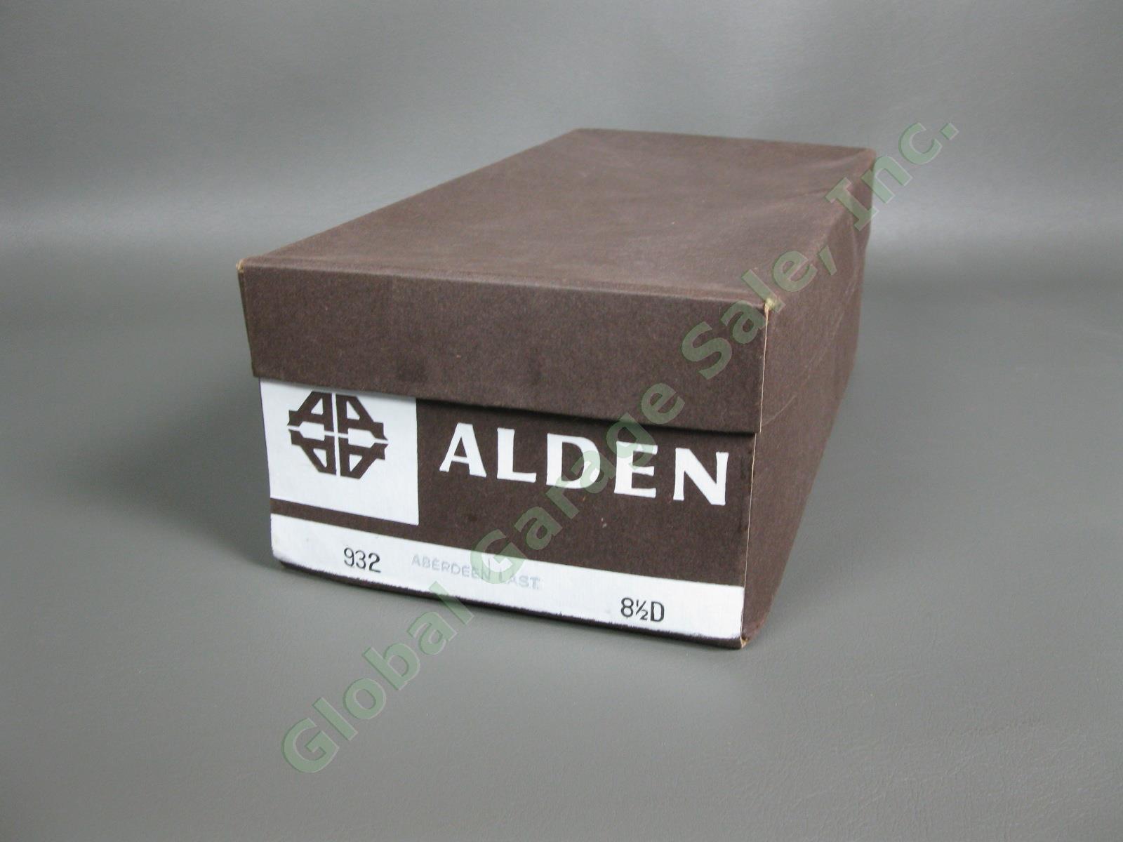 Alden 932 Aberdeen Last Black Leather Cap Toe Straight Tip Dress Shoe Mens 8.5D 6