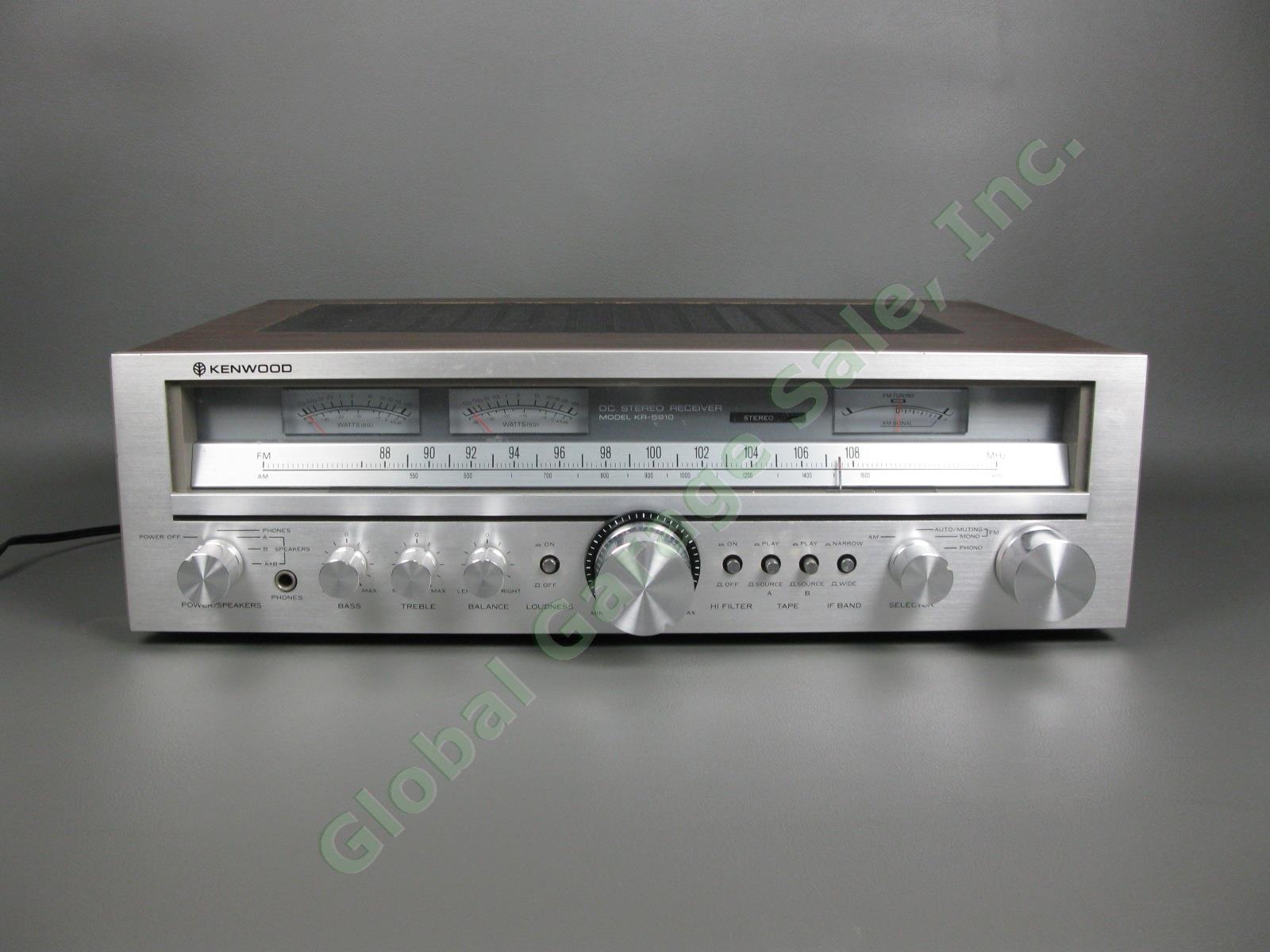 Vintage 1979 Kenwood Model KR-5010 AM-FM Stereo Tuner Amplifier Receiver Working