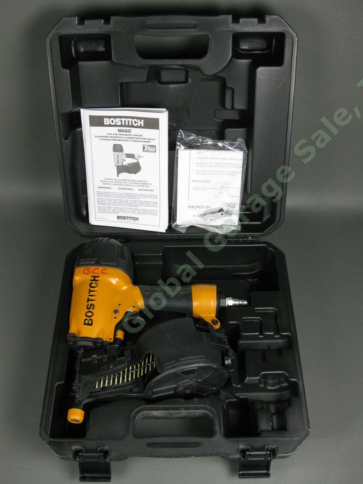 Bostitch N66C-1 1-1/4" To 2-1/2" 15-Degree Coil Pneumatic Siding Fencing Nailer