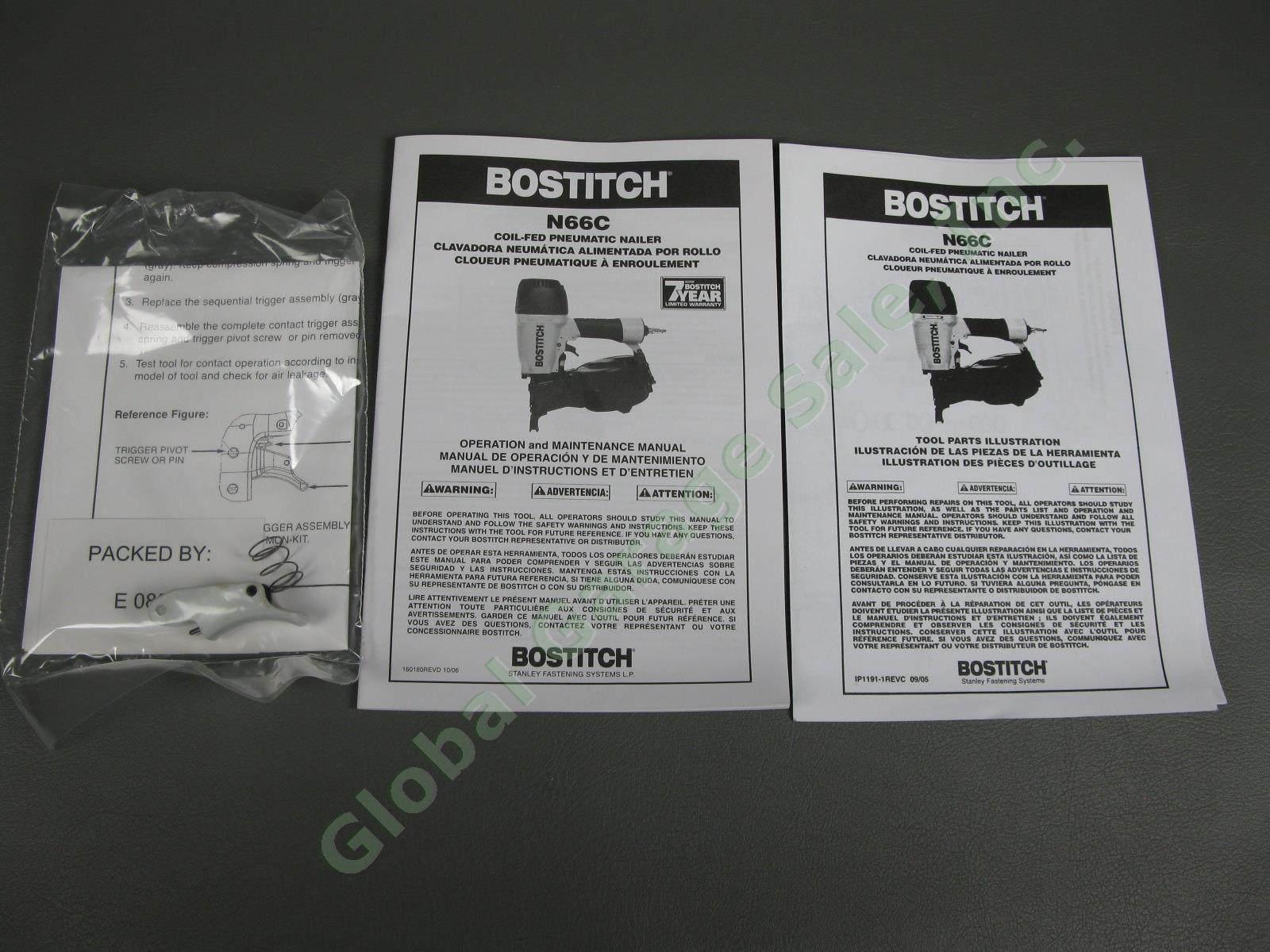 Bostitch N66C-1 1-1/4" To 2-1/2" 15-Degree Coil Pneumatic Siding Fencing Nailer 4