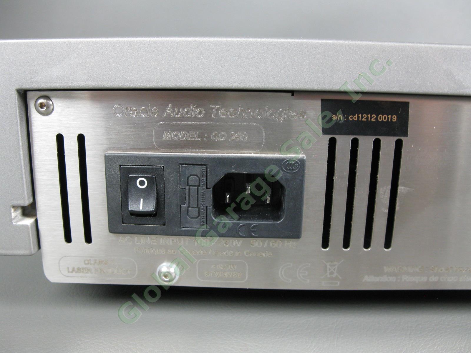 Oracle Paris CD250 High End Audio Audiophile CD Player Remote Control Manual NR 5