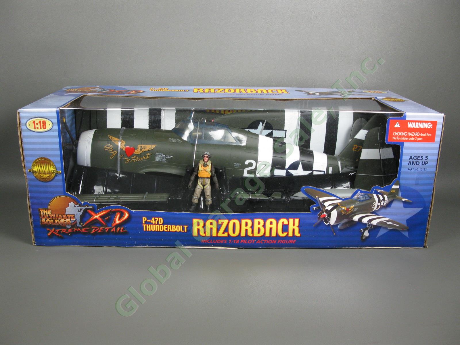 21st Century Toys XD WWII P-47D Thunderbolt Razorback 1/18 Plane Peg O
