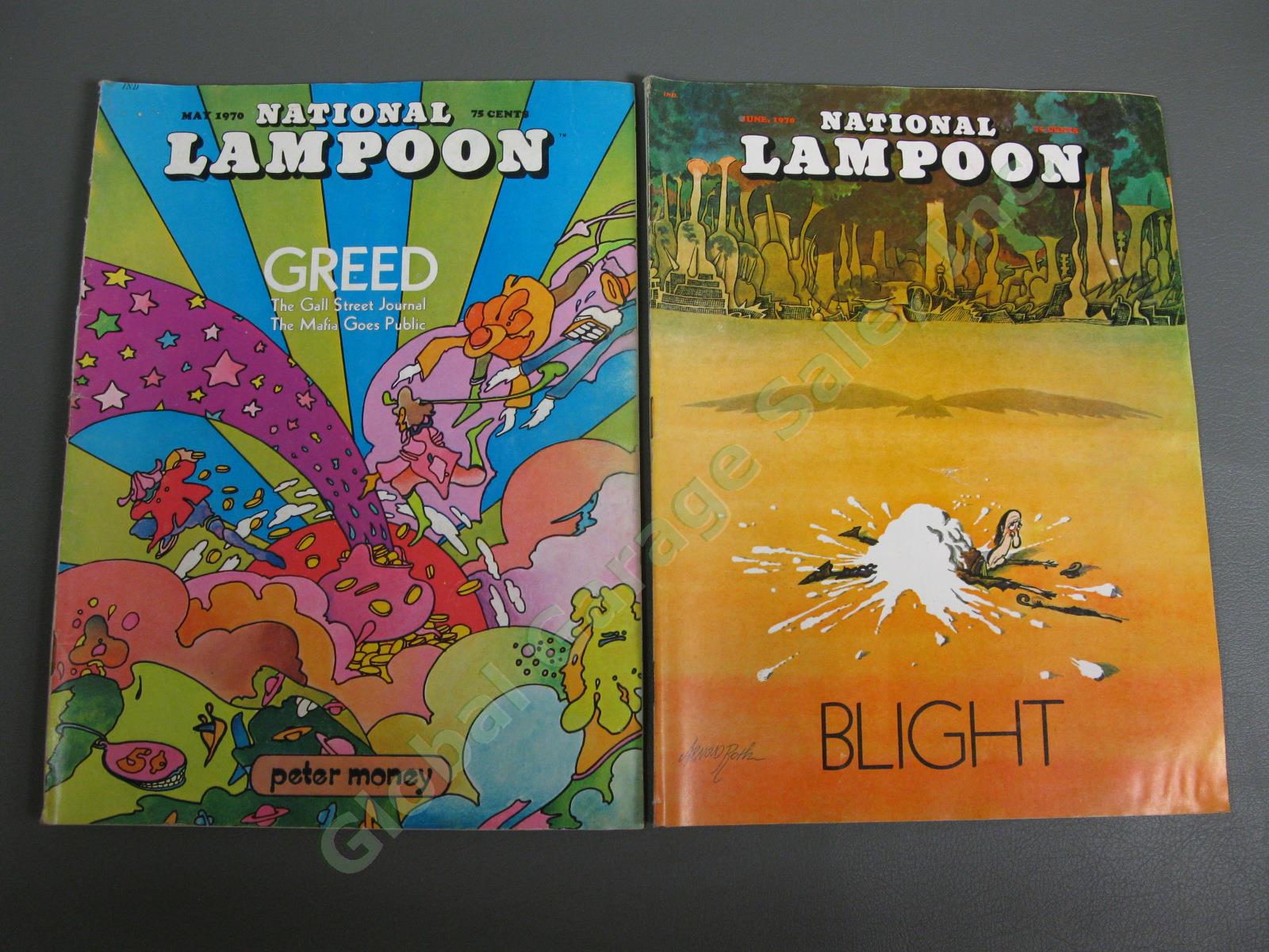 COMPLETE 9 Vintage 1970 National Lampoon Humor Magazine April #1 FIRST ISSUE Set 2