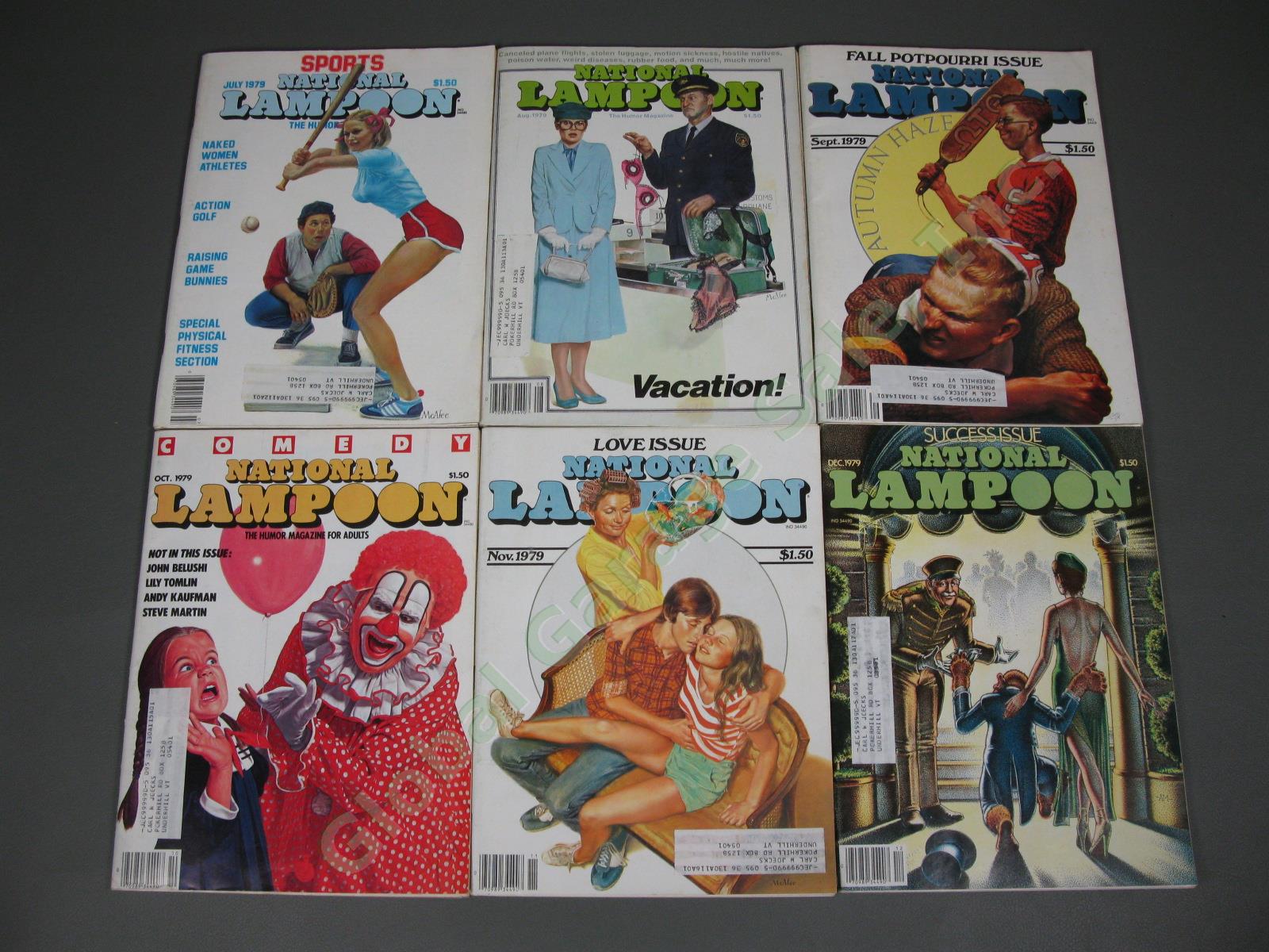 COMPLETE Vintage 1979 National Lampoon Humor Magazine 12 Issue Set Collection NR 2