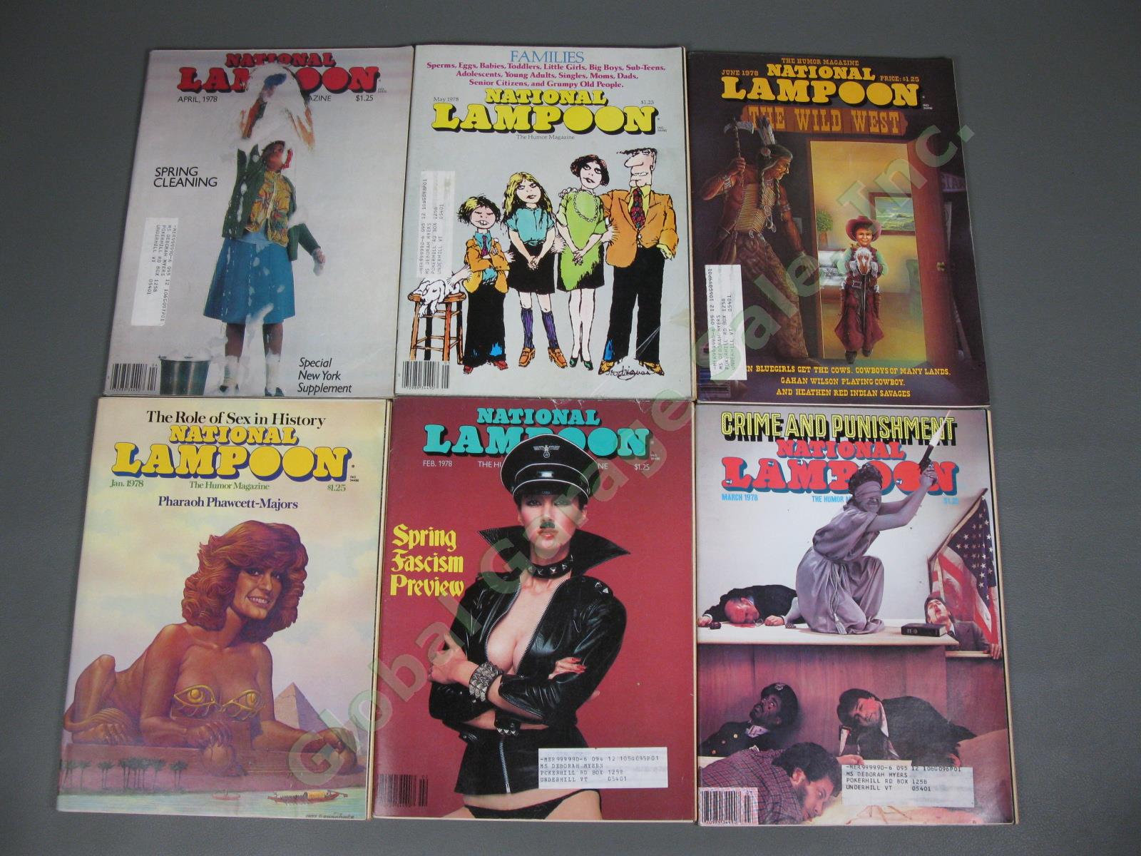 COMPLETE Vintage 1978 National Lampoon Humor Magazine 12 Issue Set Collection NR 1
