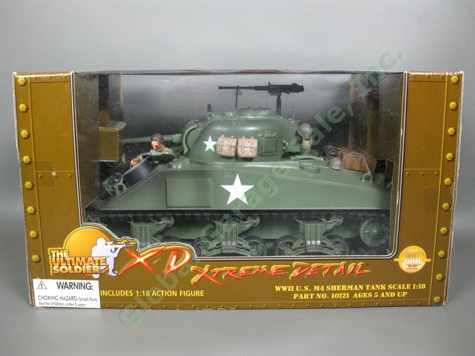 NEW Ultimate Soldier 1/18 WWII US Military M4 Sherman Tank 21st Century Toys NR