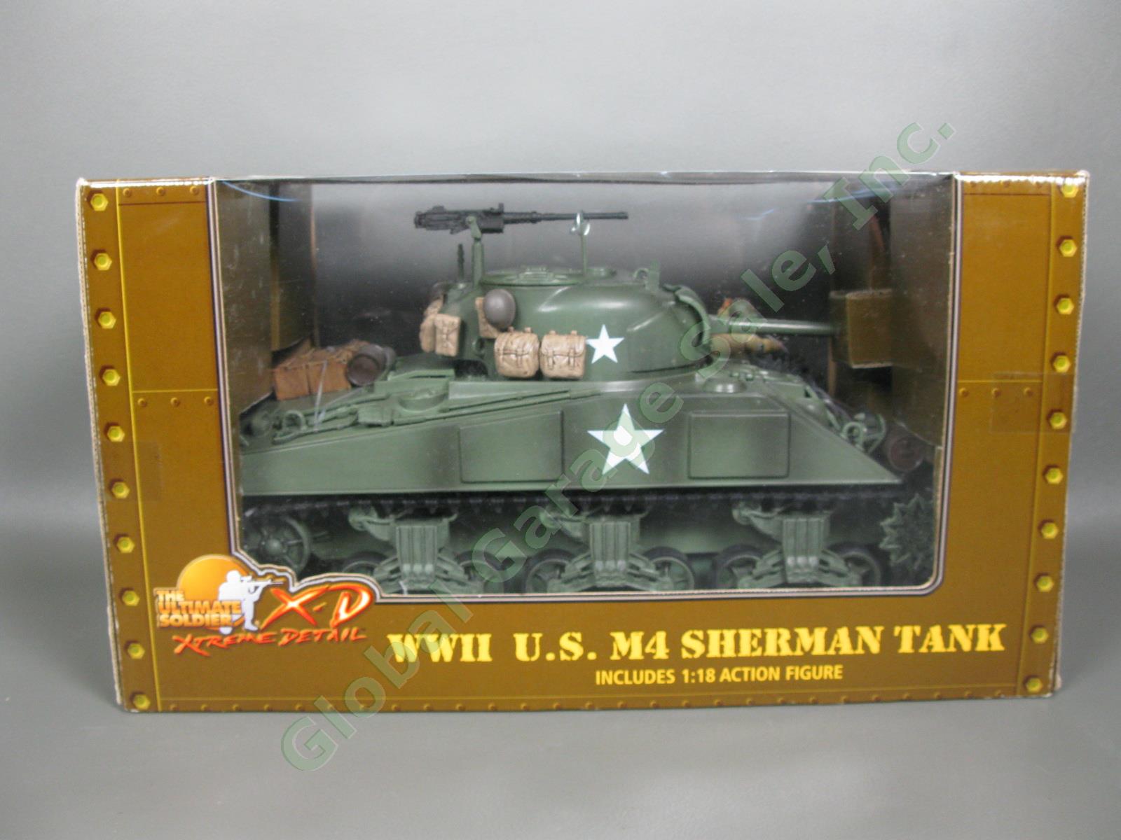 NEW Ultimate Soldier 1/18 WWII US Military M4 Sherman Tank 21st Century Toys NR 2