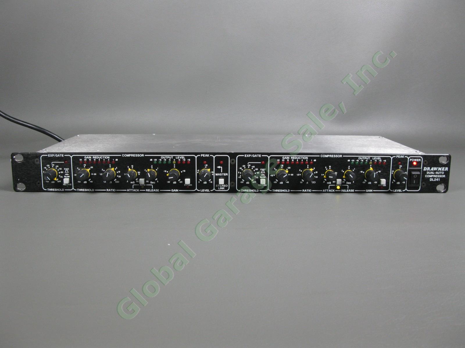 Drawmer DL241-B 2-Channel Dual Auto Compressor Limiter Gate Rack Unit Working NR 1