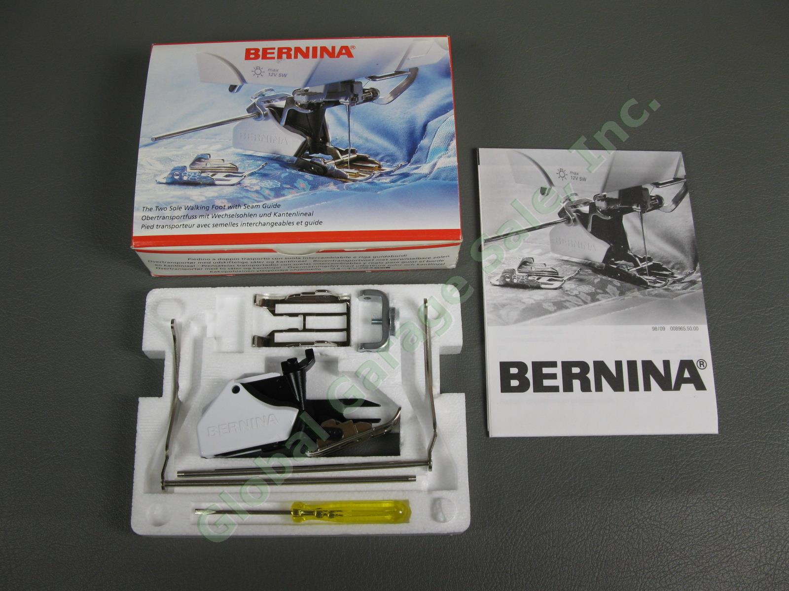 New Vintage Bernina The Two Sole Walking Foot Sewing Seam Guide 008-969-7000 NR
