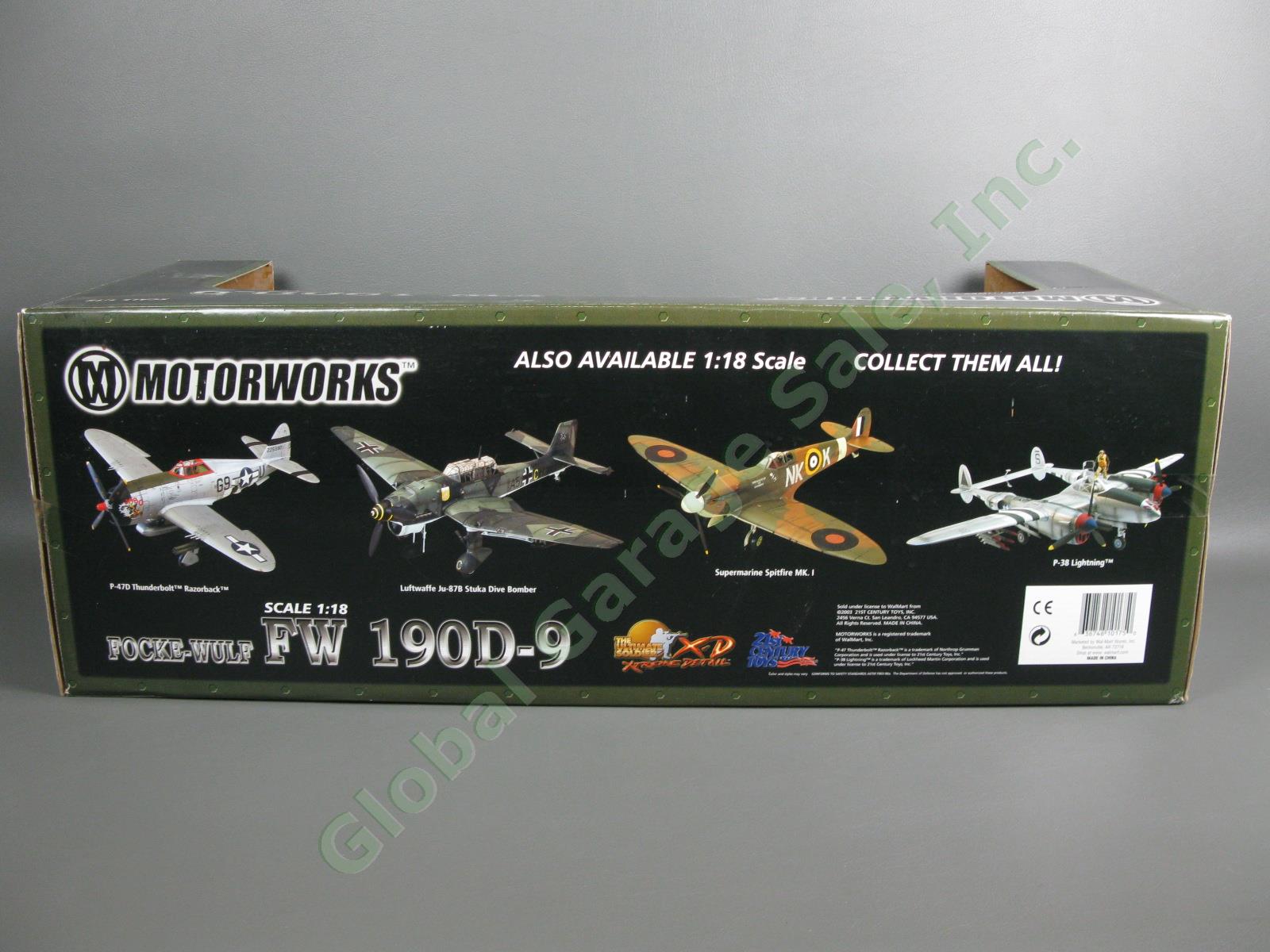 21st Century Toys Motorworks 1/18 WWII German Focke-Wulf FW 190D-9 Toy Plane NR 2