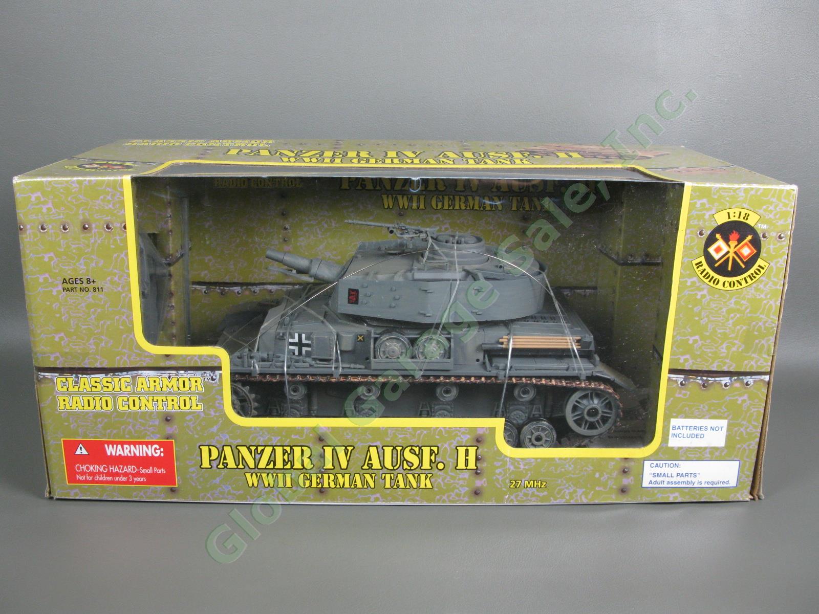 21st Century Toys Classic Armor RC 1/18 WWII German Panzer IV Ausf H Tank Gray