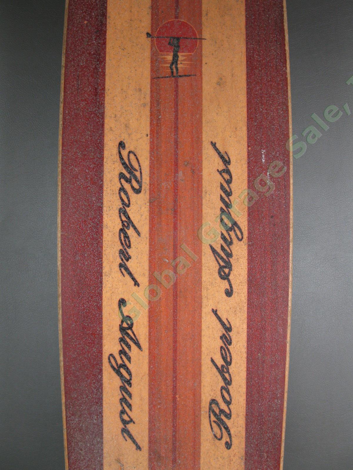 Original Surf One Robert August Designer Wood Longboard 43.75"x9" Skateboard NR 2