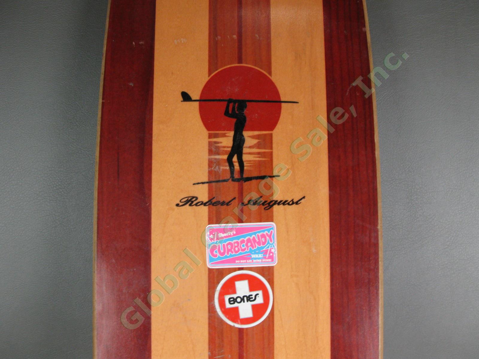 Original Surf One Robert August Designer Wood Longboard 43.75"x9" Skateboard NR 5