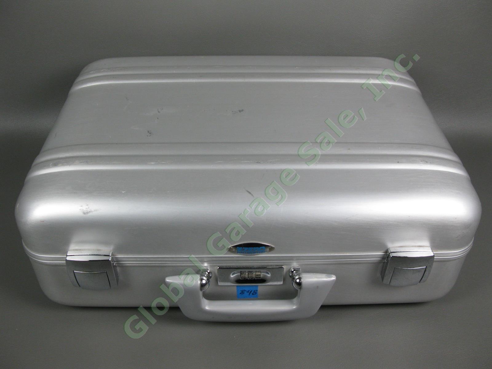 Zero Haliburton Combination Lock Aluminum Padded Briefcase Carrying Case 18x13x6 2