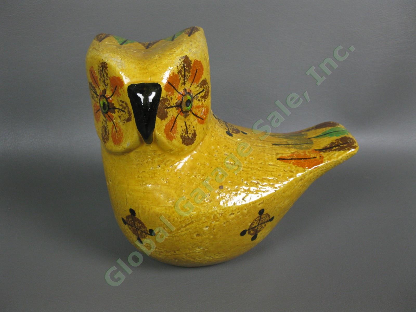 Rosenthal Netter Ceramic Owl Aldo Londi Raymor Bitossi Mid Century Modern Figure
