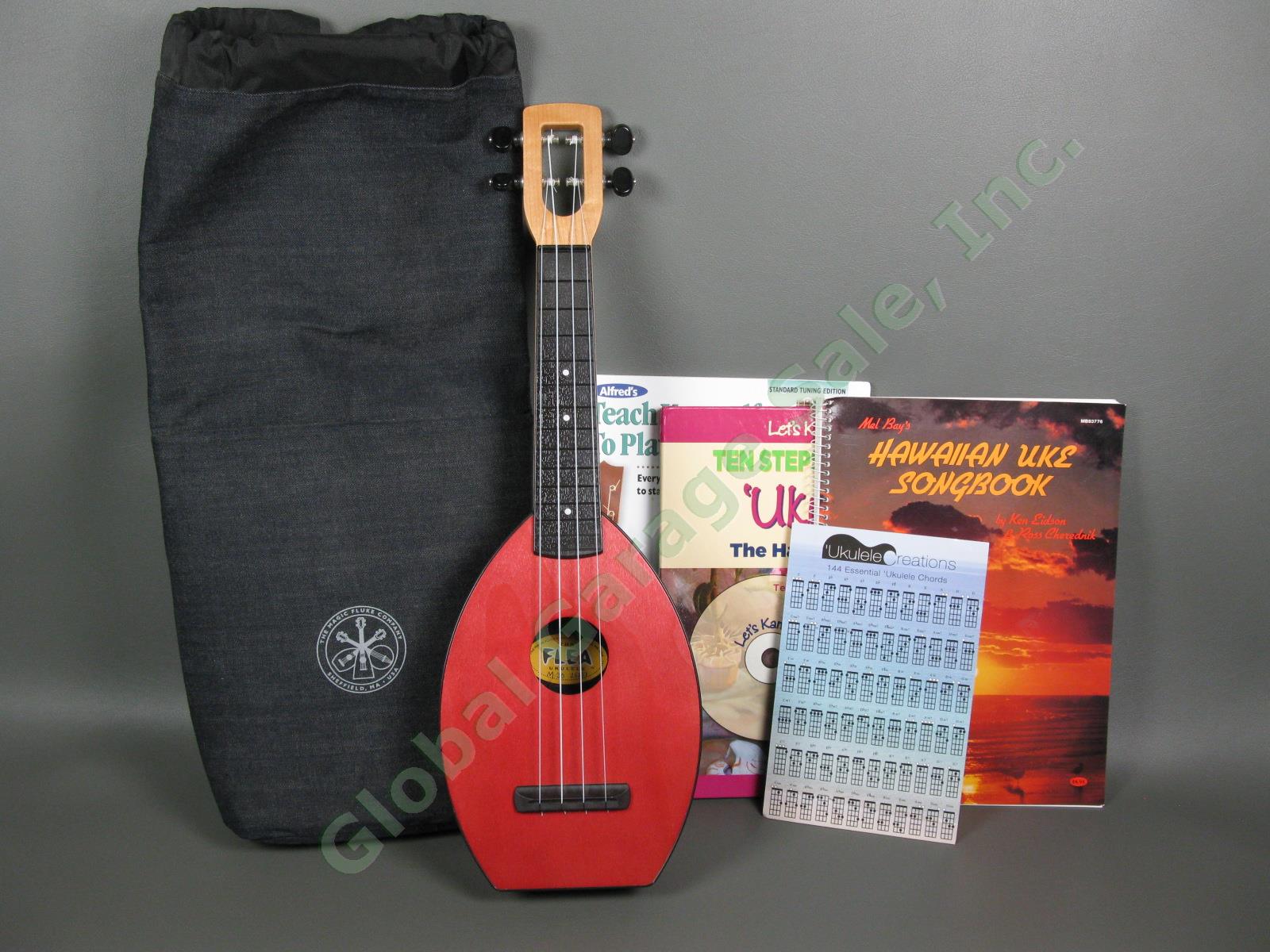 Magic Fluke M-30 Flea Red Soprano Ukulele 25251 Instrument Hawaiian Songbook Set