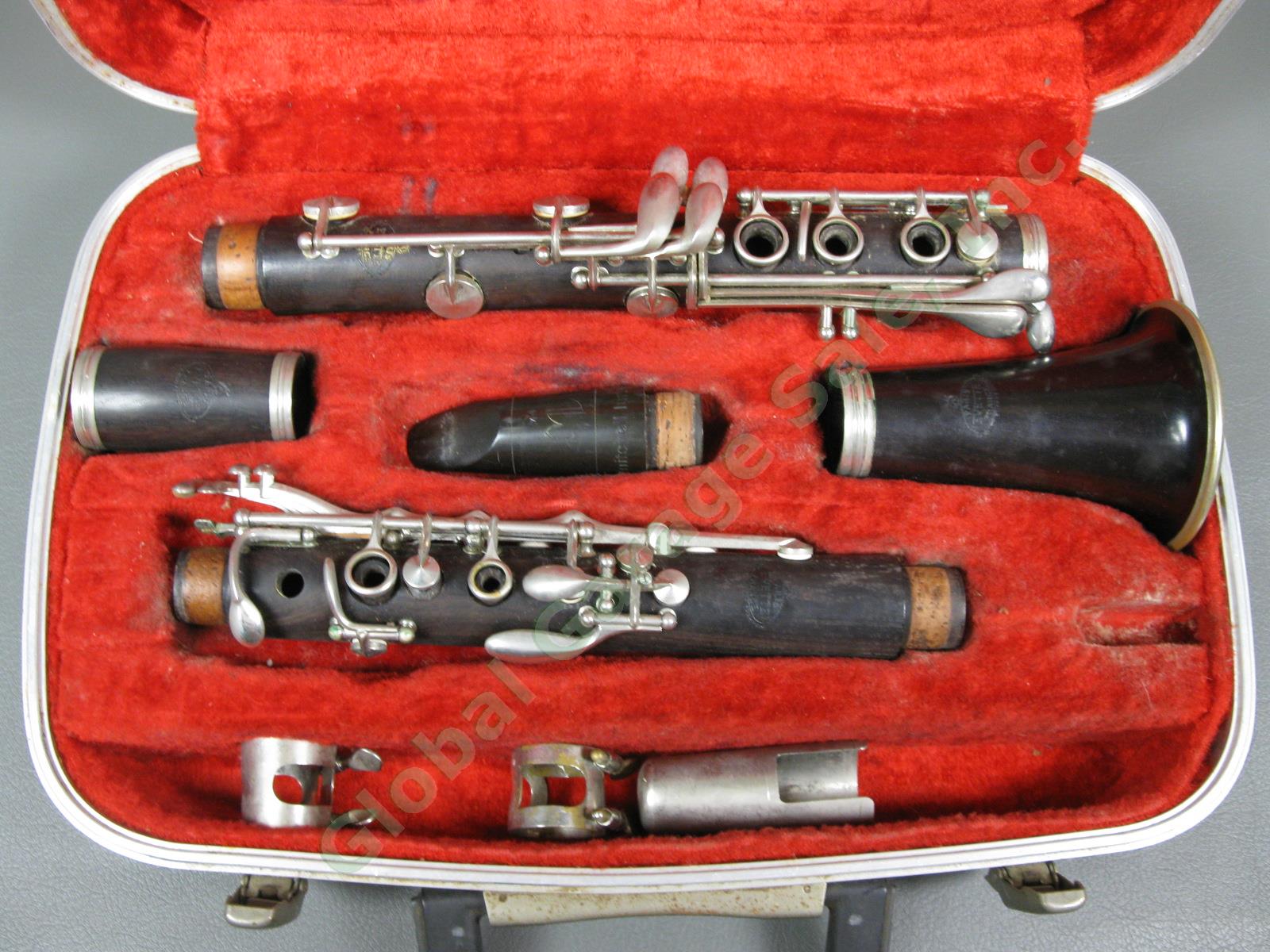 Vintage Buffet Crampon Evette Wood Clarinet D Series & Case D4774 Paris France 1