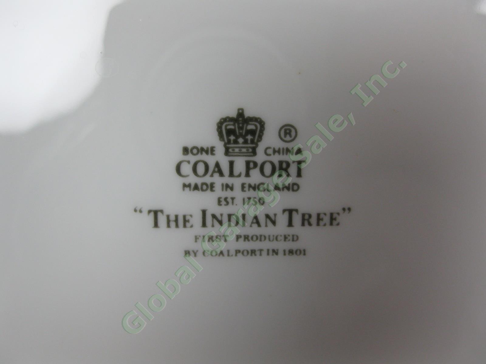 8 Coalport The Indian Tree 10-1/2" Scalloped Dinner Plate Fine China Set England 3