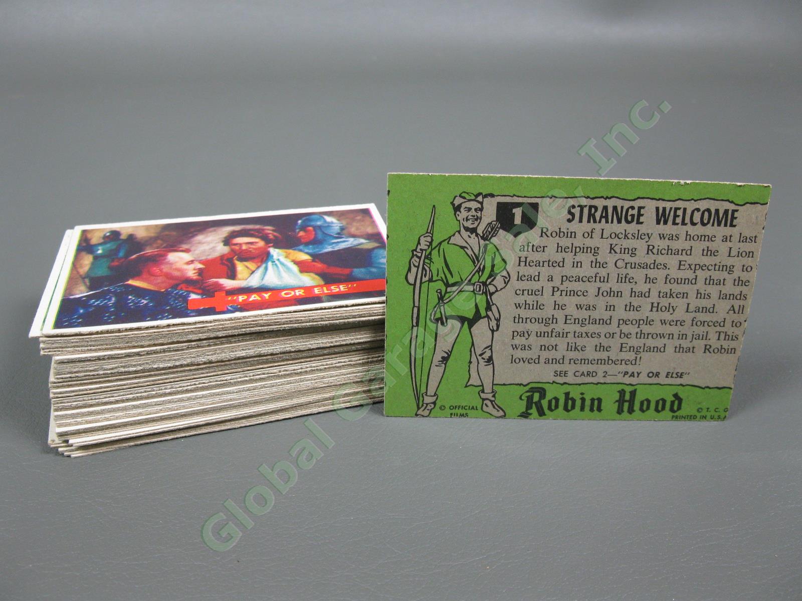 1957 Topps Robin Hood Complete Movie Trading Card Set 1-60 60/60 Collection NR