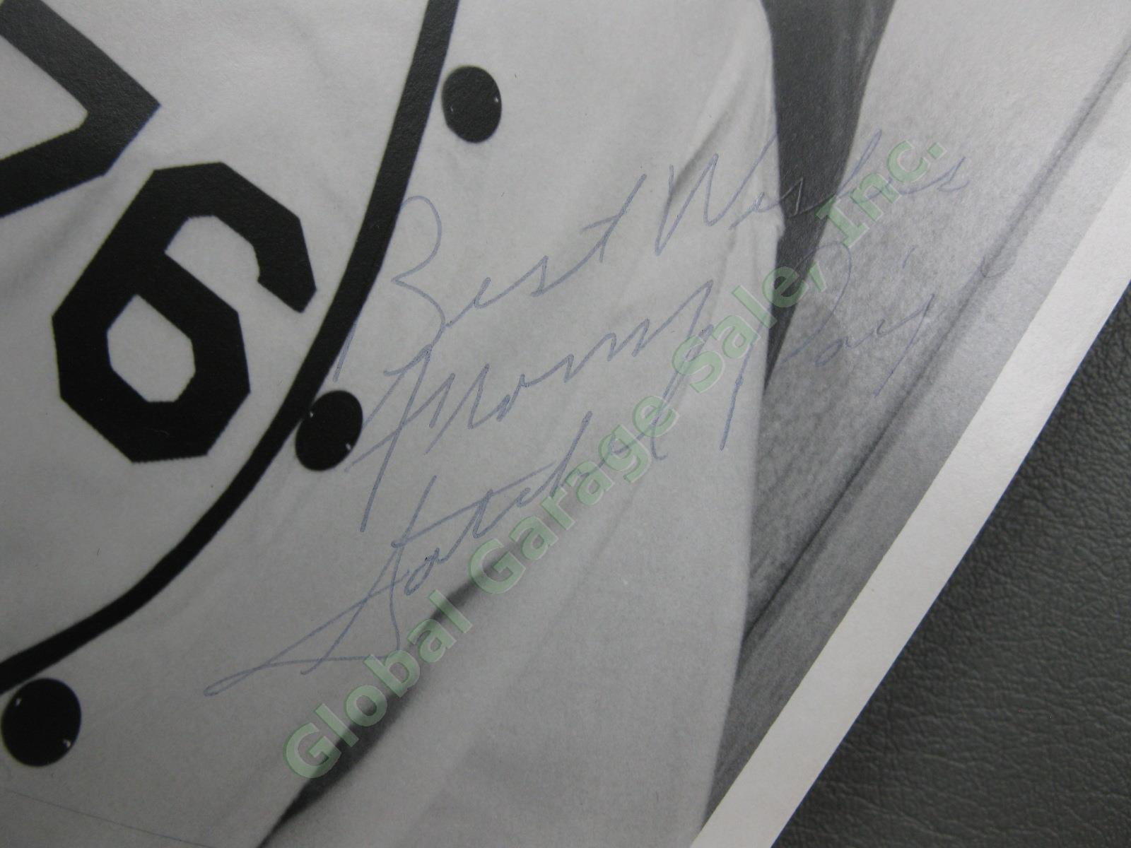 Satchel Paige 1976 Bicentennial Signed Autographed Baseball HOF Goofs Photo COA 1