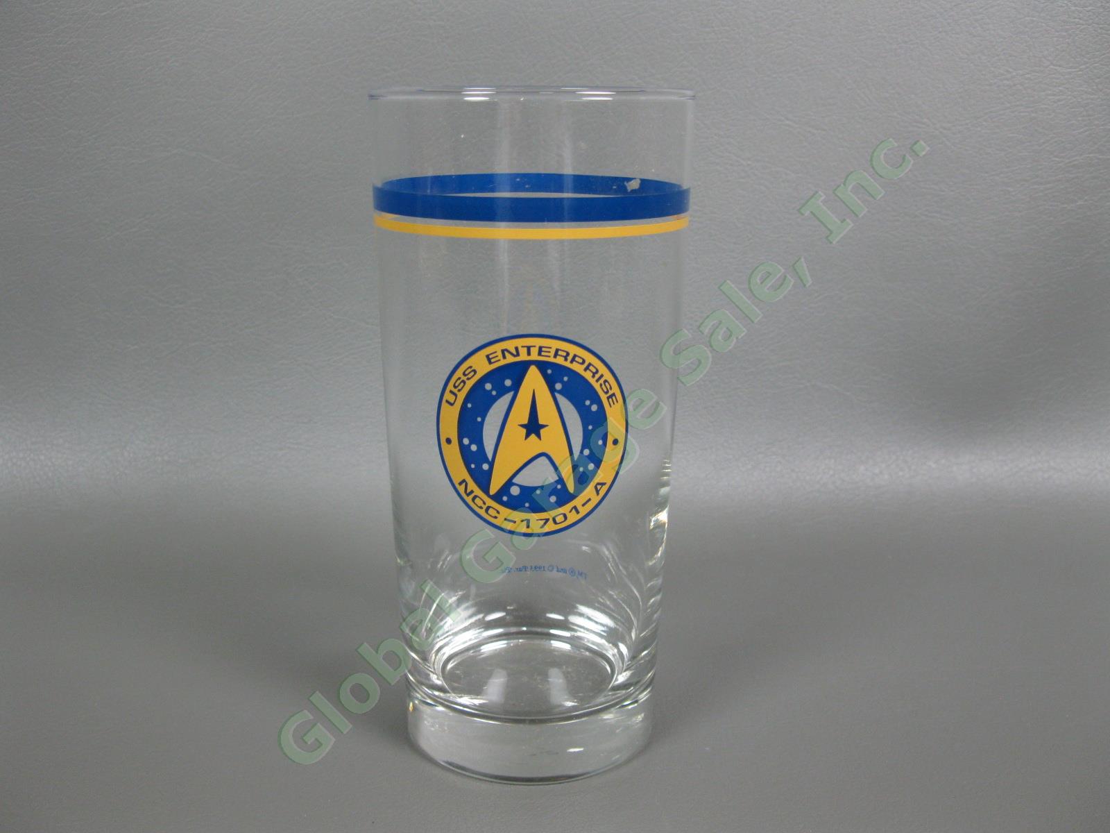Star Trek Pfaltzgraff USS Enterprise NCC-1701A Dinner Plate Cup Saucer Glass Set 5