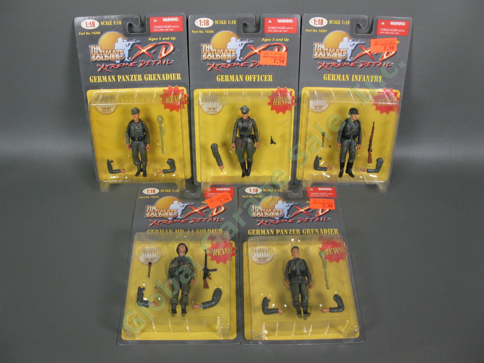 5 Ultimate Soldier WWII German Officer MP-44 Infantry Soldier Panzer Figure Set