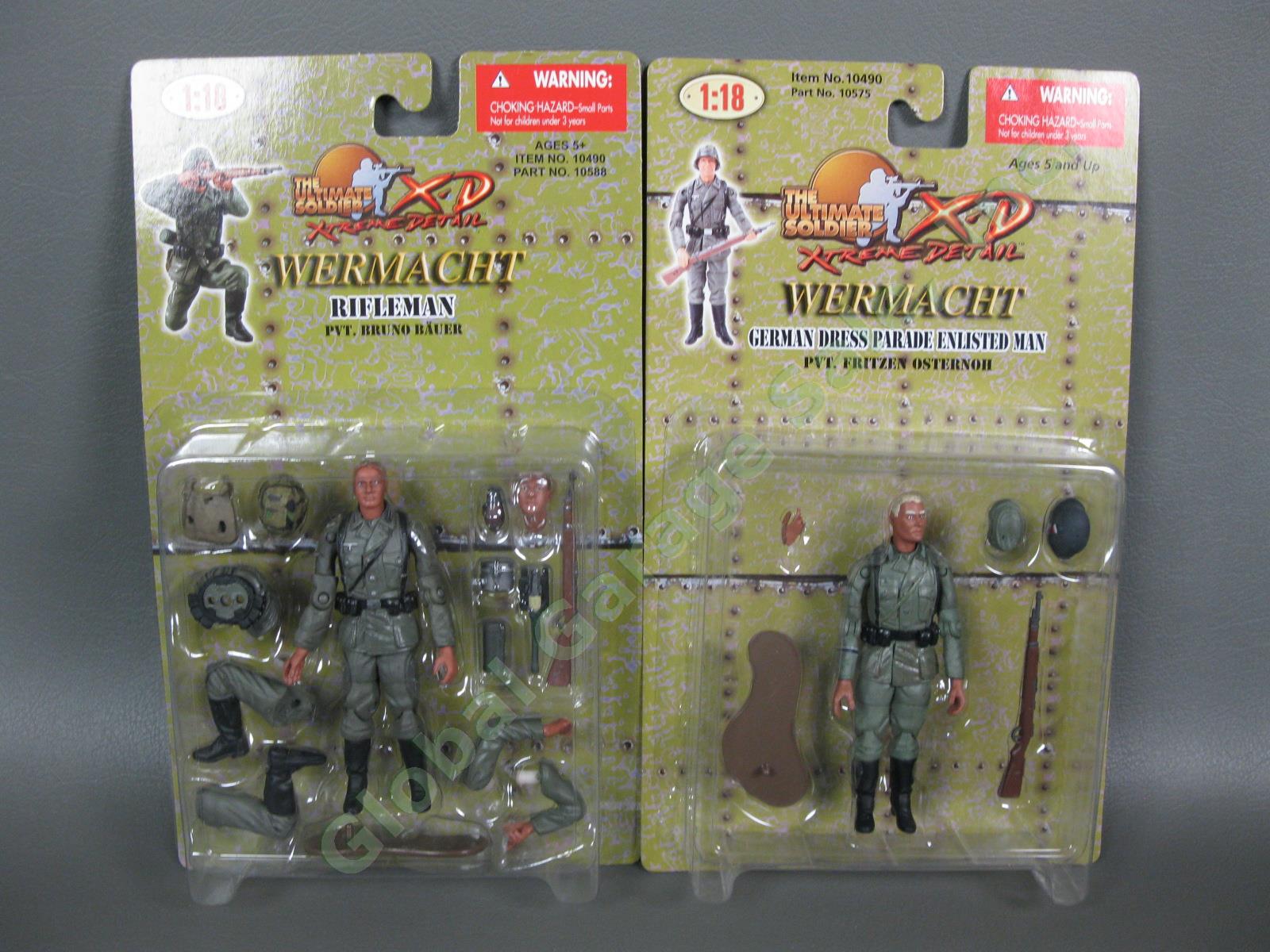 4 Ultimate Soldier XD 1/18 WWII German Wehrmacht Figure Set D-Day Infantry Lot 1