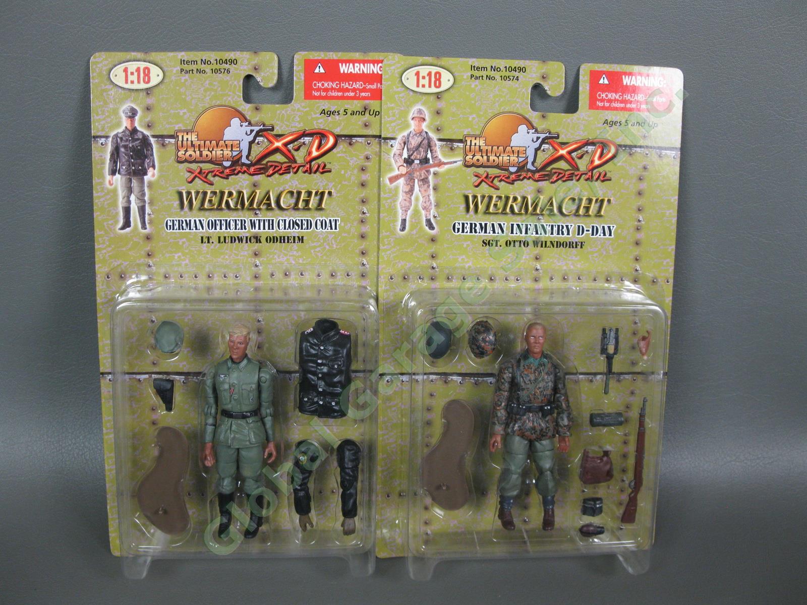 4 Ultimate Soldier XD 1/18 WWII German Wehrmacht Figure Set D-Day Infantry Lot 2