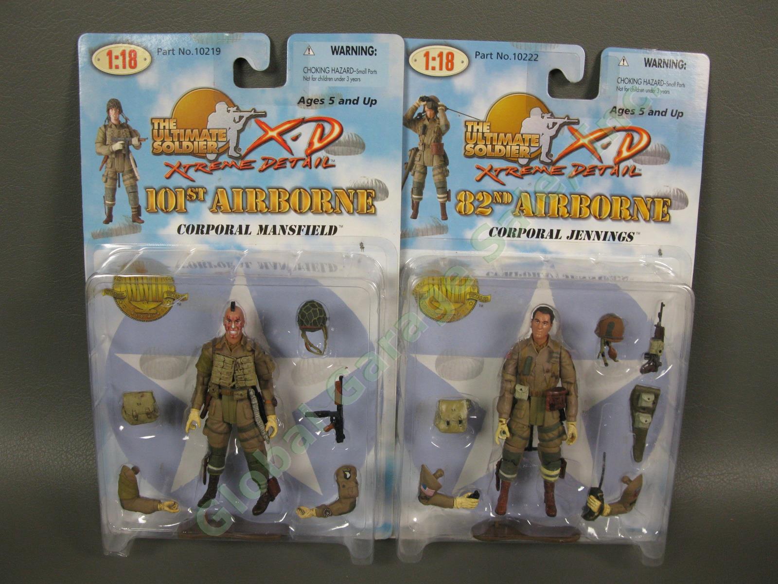 5 Ultimate Soldier XD 1/18 WWII US Army 101st 82nd Airborne Paratrooper Set NR 2