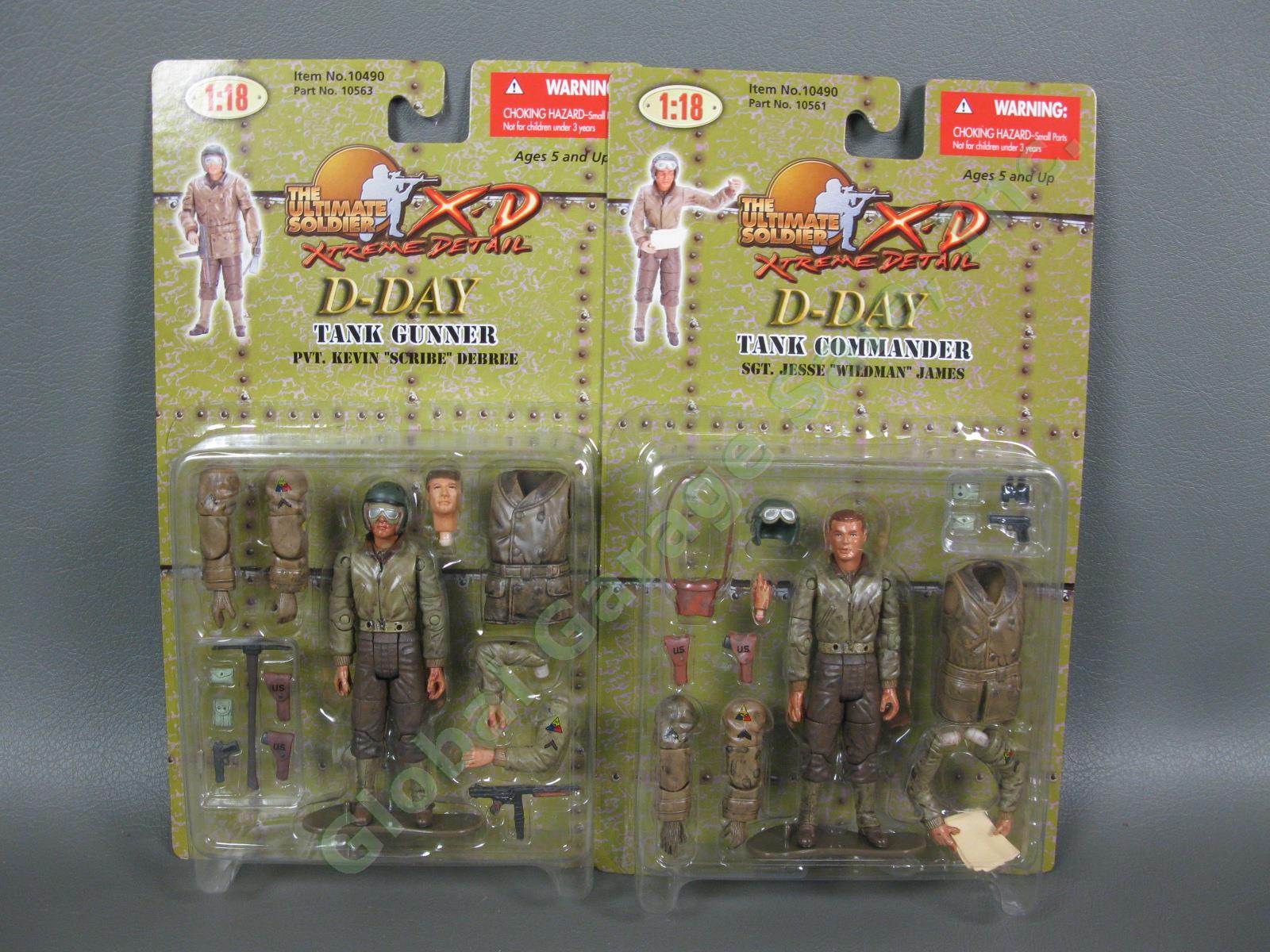 4 Ultimate Soldier XD 1/18 COMPLETE WWII D-Day US Army Tank Squad Team SET Lot 1
