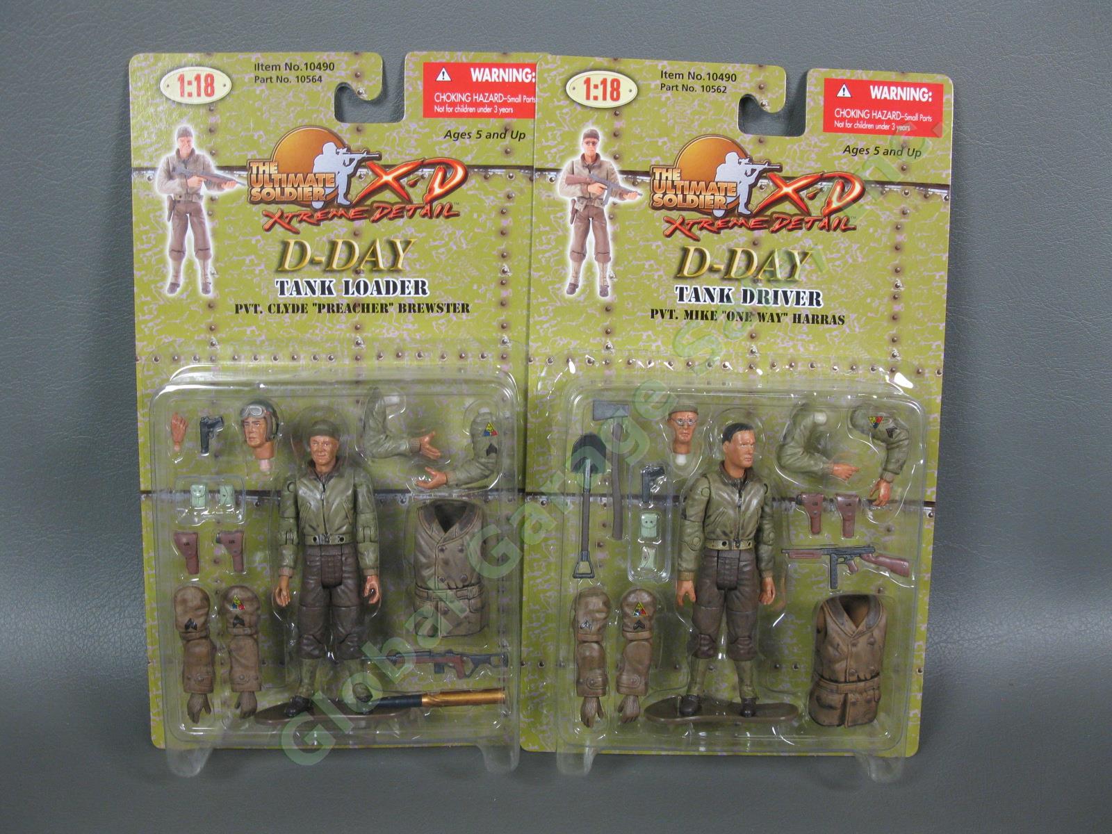 4 Ultimate Soldier XD 1/18 COMPLETE WWII D-Day US Army Tank Squad Team SET Lot 2
