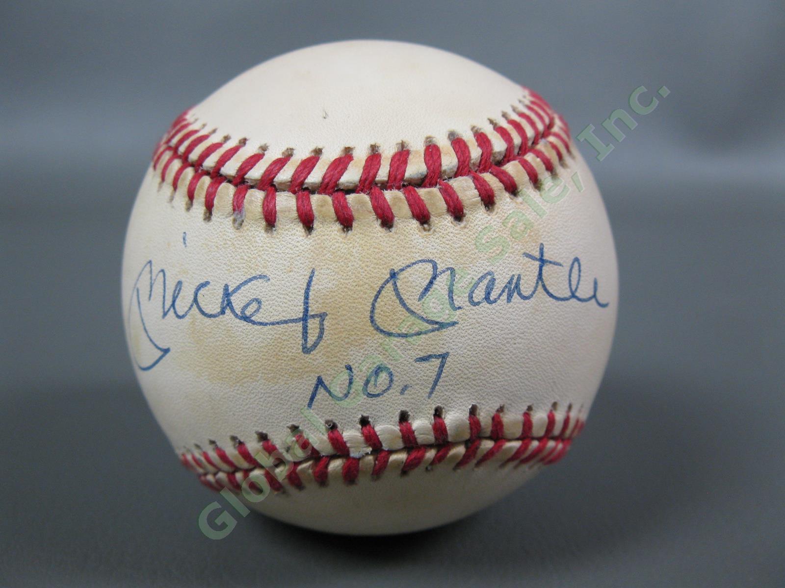 Signed Mickey Mantle #7 New York Yankees Autograph Baseball UDA Upper Deck COA 1