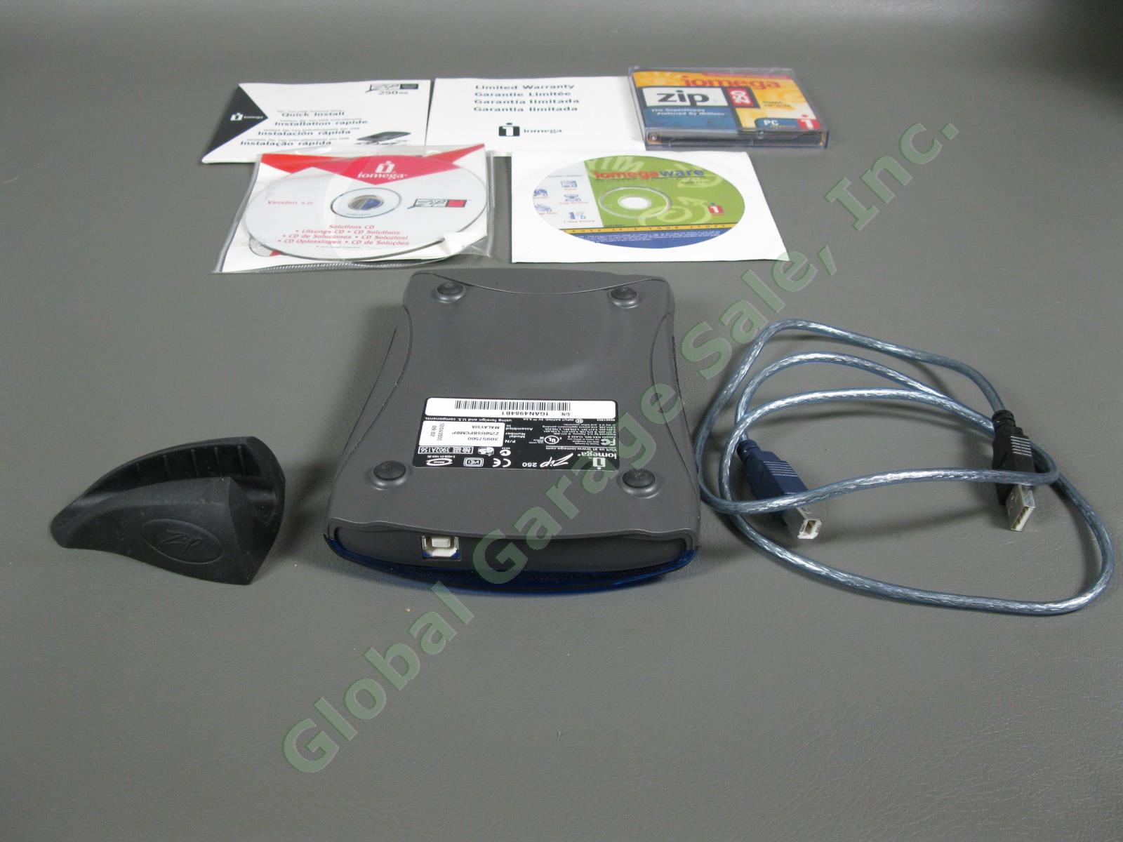 Iomega Zip 250 MB External Drive USB Powered Software Guide Disk Z250USBPCMBP NR 3