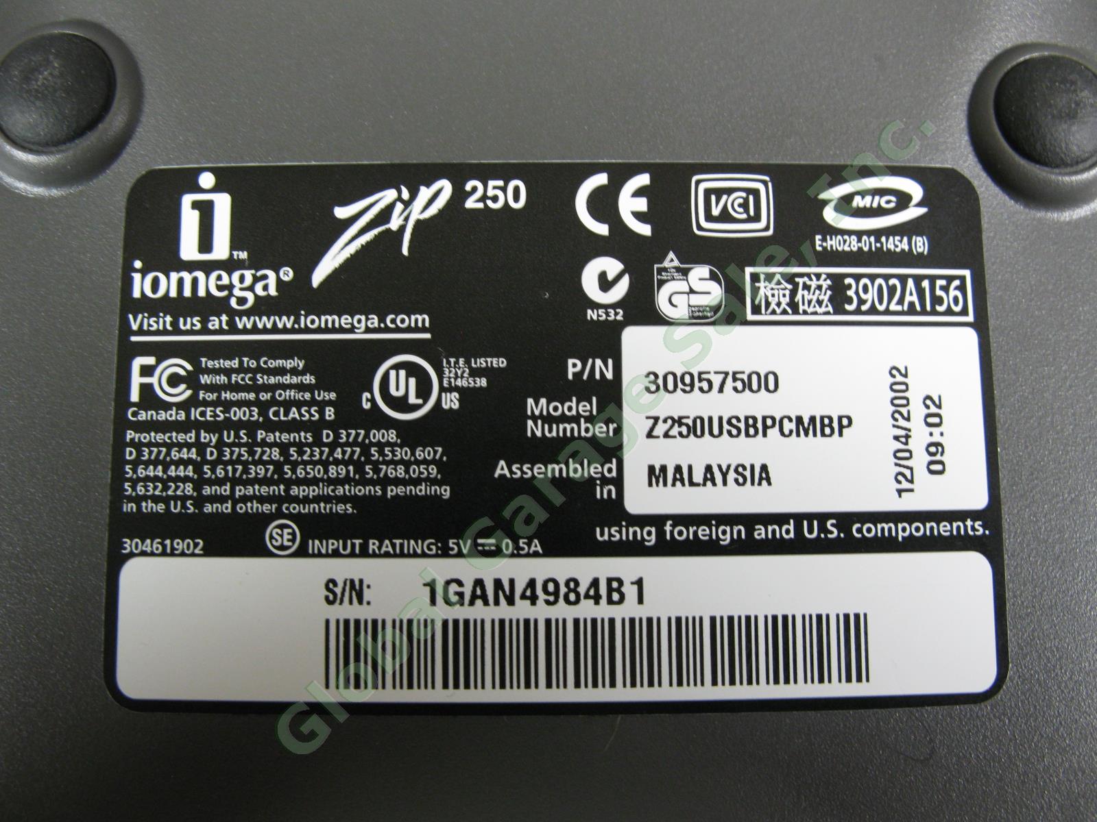 Iomega Zip 250 MB External Drive USB Powered Software Guide Disk Z250USBPCMBP NR 4