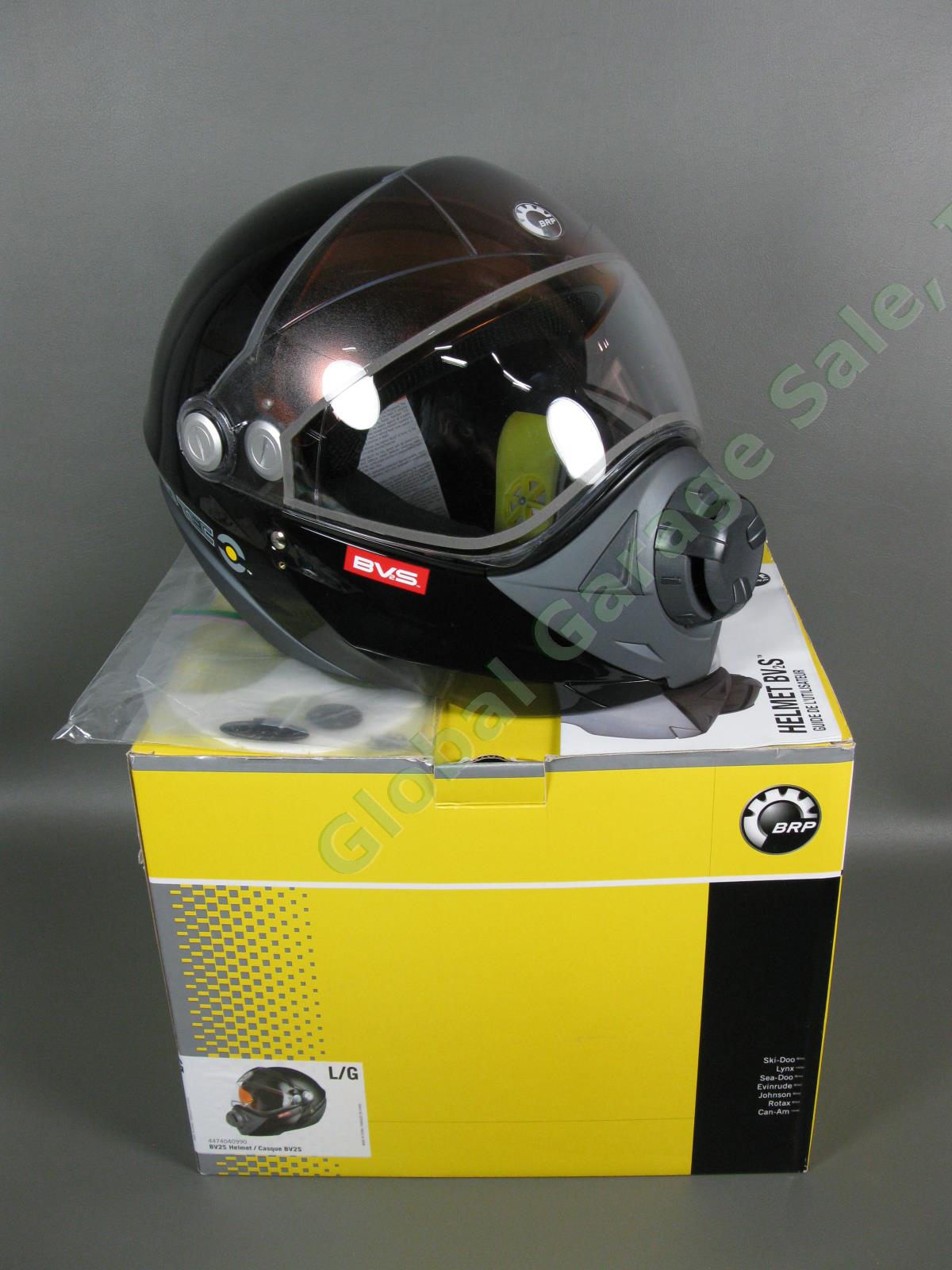 BRP BV2S Advanced Tec DOT Large Snowmobile Helmet Face Shield Breather Excellent
