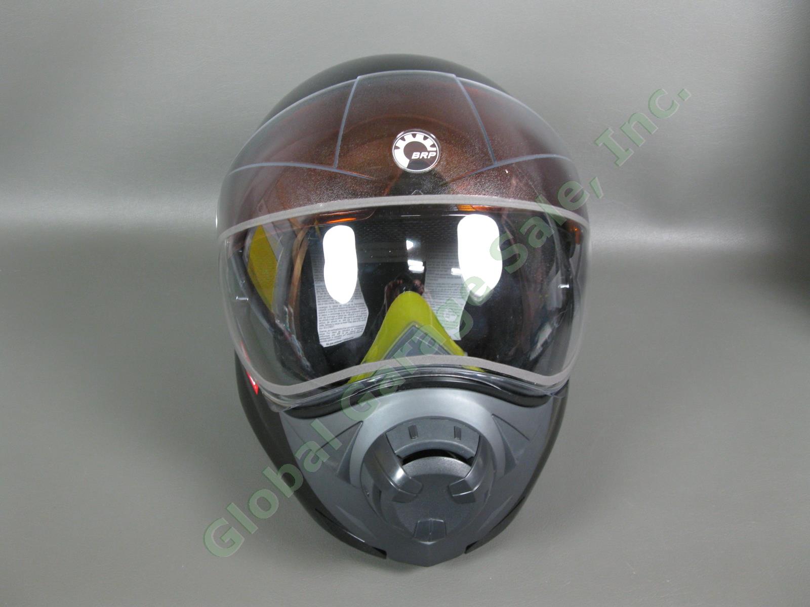 BRP BV2S Advanced Tec DOT Large Snowmobile Helmet Face Shield Breather Excellent 1