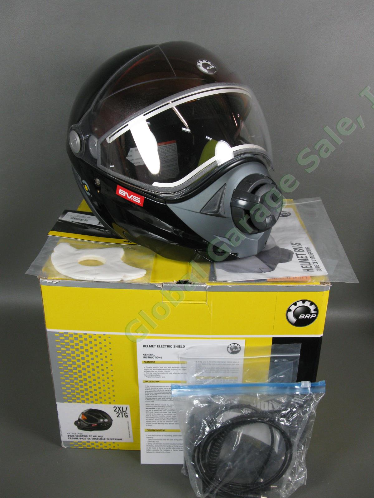 BRP BV2S Electric SE 2XL Advanced Tec DOT Snowmobile Helmet Heated Face Shield
