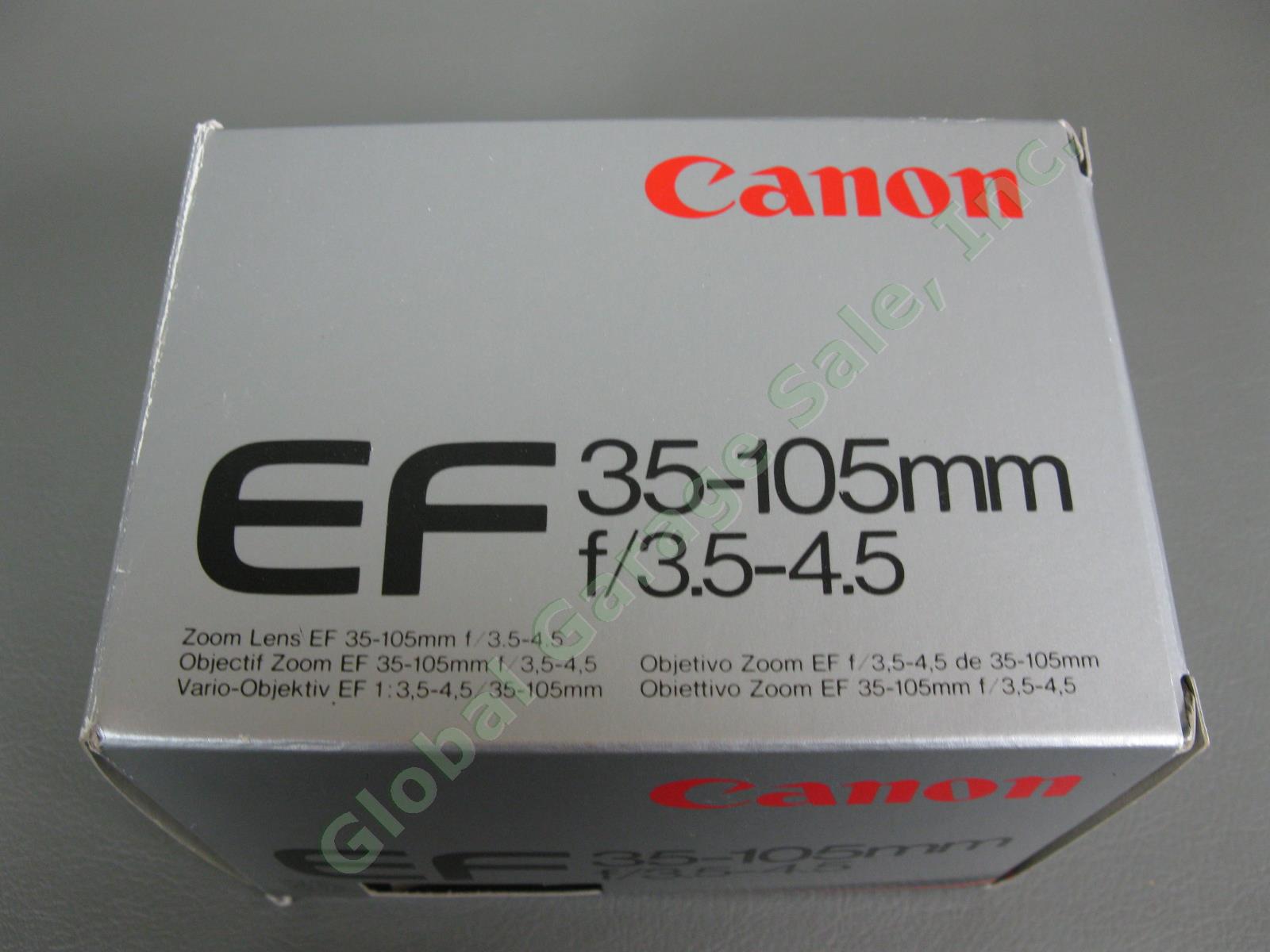 Excellent Condition Canon EF 35-105mm f/3.5-4.5 Zoom Camera Lens Covers Box NR 4